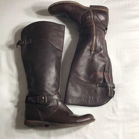 Frye brown leather Phillip riding boots size 7 US - Picture 4 of 8